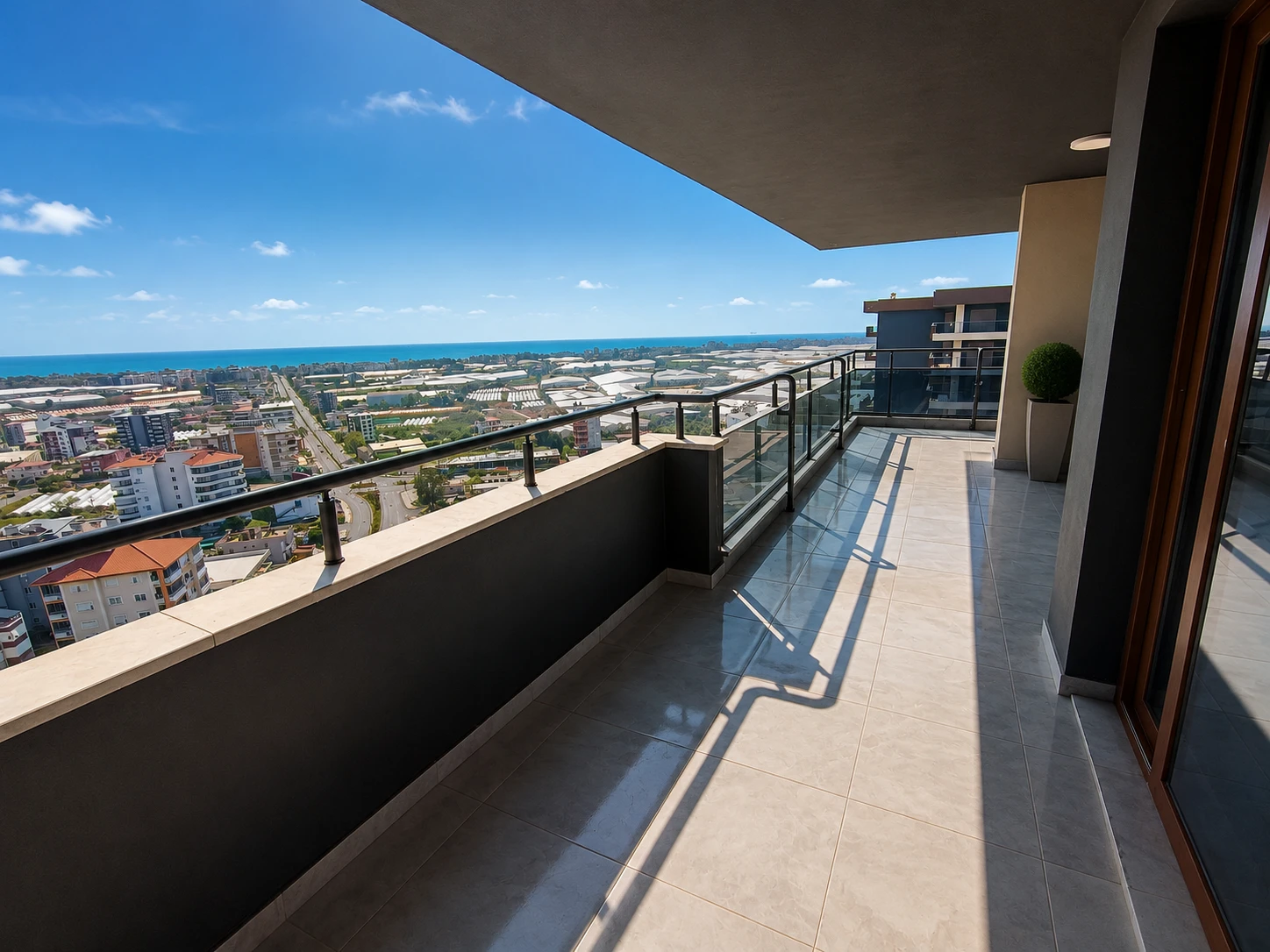 Terrasse mit Meerblick in Anamur